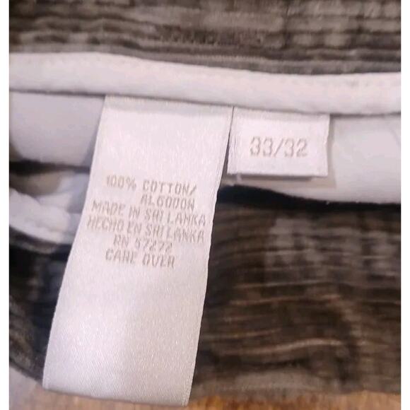 Perry Ellis men’s dark charcoal Heavy Warm 100% Cotton corduroy 33×32 pants - Picture 7 of 8